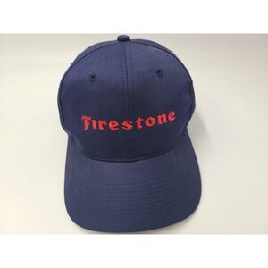 Vintage Firestone Tires Otto Snapback Hat Cap Car Racing Casual Men Women Blue